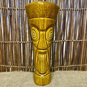 Katiki Castaways Tiki Mug Caramel Brown Glaze 1st Limited Edition of 200
